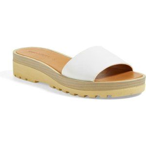 See by Chloe White Leather Slide Sandals Size 38